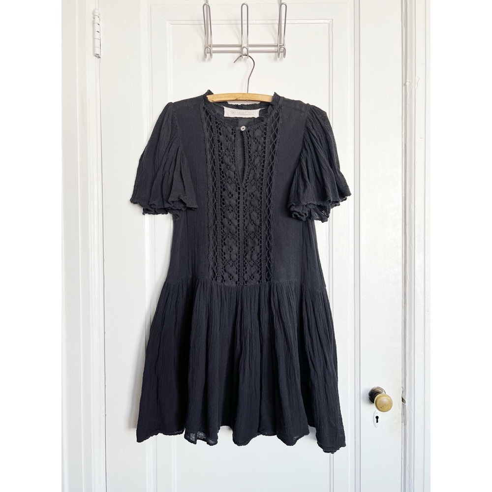 Jen’s Pirate Booty • Trickster Mini Dress in Black cotton gauze crochet lace - Picture 2 of 12